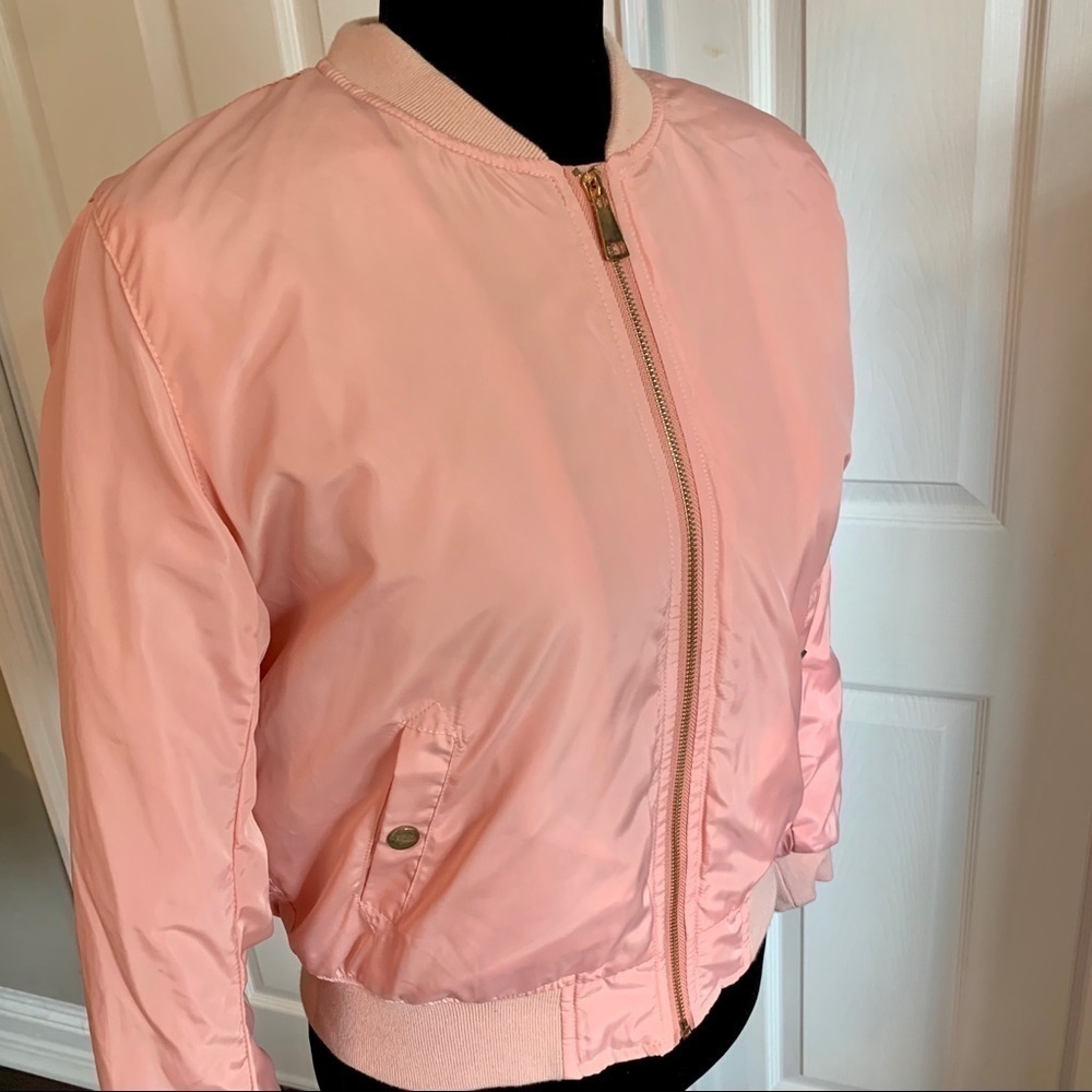 36 Point 5 Bubblegum Pink Satin Puffer Coat - Picture 3 of 9